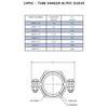 Steel & Obrien 2-1/2" Hex Hanger For Tubing w/PVC Sleeve - 304SS 24PVC-2.5-304